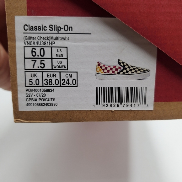 Vans,Glitter Check, classic slip-on. - Picture 2 of 8